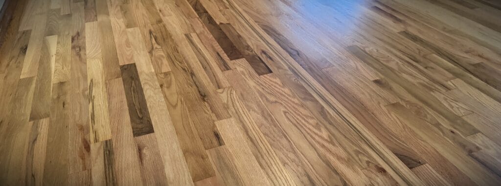a wood floor refinished with a mineral Fortified Finish