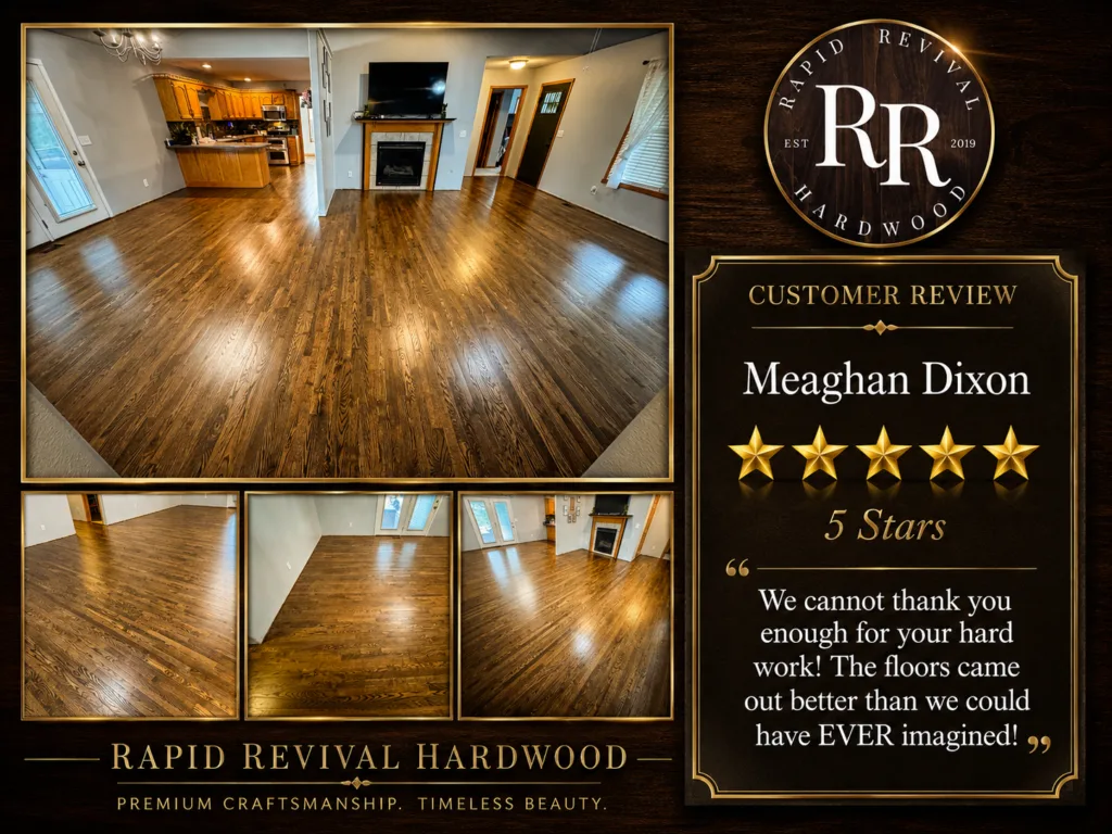 Welcome To Rapid Revival Hardwood, Formerly Known As Near Me Flooring, Proudly Owned And Operated By Gage Norris. Rapid Revival Serviced The Fort Wayne, Indiana Area For Years But Has Now Expanded Business In Waynesville, Missouri. Gage Is A Second-Generation Coatings Expert With Experience In The Flooring And Coatings Industry Since 2010. With Over A Decade Of Hands-On Experience, Gage Has Transformed His Passion For High-Quality Flooring Solutions Into A Thriving Business Built From The Ground Up.