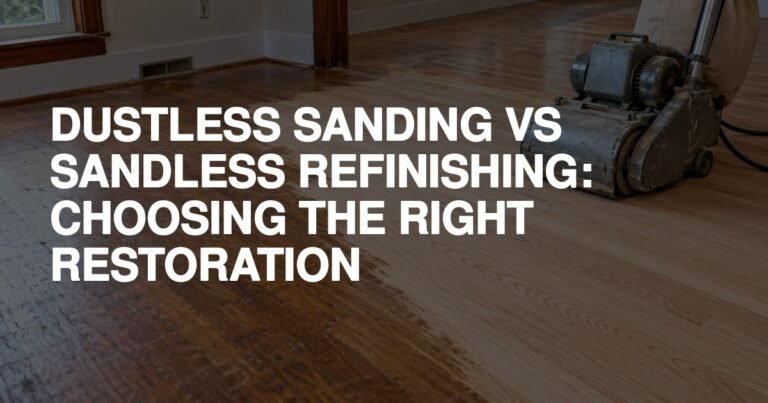 Dustless Sanding Vs Sandless Refinishing: Choosing The Right Restoration - Rapid Revival Hardwood