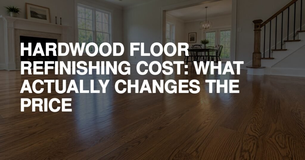 Hardwood Floor Refinishing Cost: What Actually Changes The Price - Rapid Revival Hardwood
