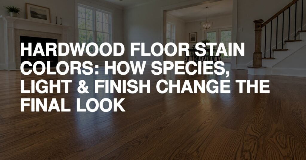 Hardwood Floor Stain Colors: How Species, Light & Finish Change The Final Look - Rapid Revival Hardwood