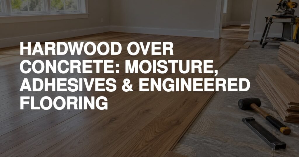Hardwood Over Concrete: Moisture, Adhesives & Engineered Flooring - Rapid Revival Hardwood