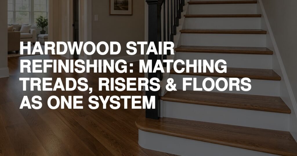 Hardwood Stair Refinishing: Matching Treads, Risers & Floors As One System - Rapid Revival Hardwood