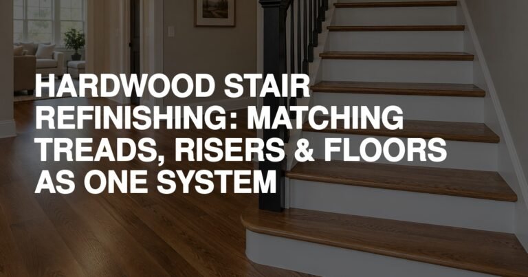 Hardwood Stair Refinishing: Matching Treads, Risers &Amp; Floors As One System - Rapid Revival Hardwood