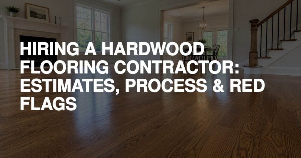 Hiring A Hardwood Flooring Contractor: Estimates, Process & Red Flags - Rapid Revival Hardwood