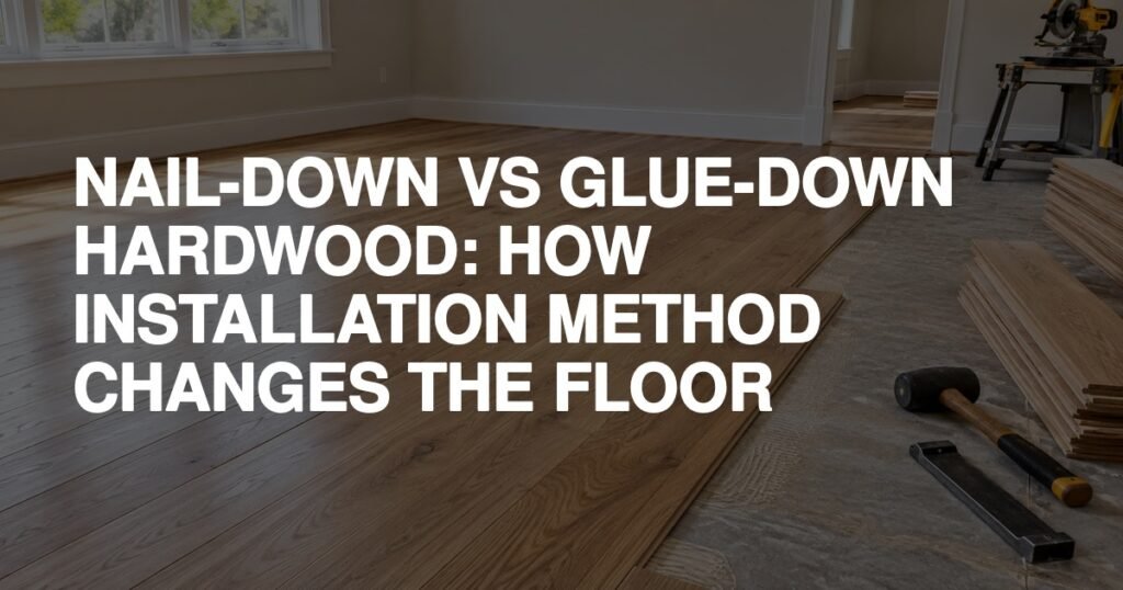 Nail-Down Vs Glue-Down Hardwood: How Installation Method Changes The Floor - Rapid Revival Hardwood