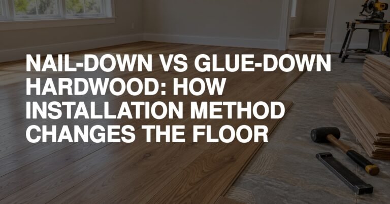 Nail-Down Vs Glue-Down Hardwood: How Installation Method Changes The Floor - Rapid Revival Hardwood