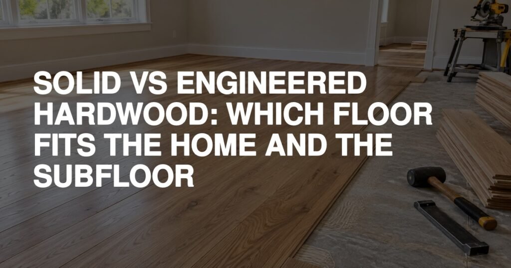 Solid Vs Engineered Hardwood: Which Floor Fits The Home And The Subfloor - Rapid Revival Hardwood