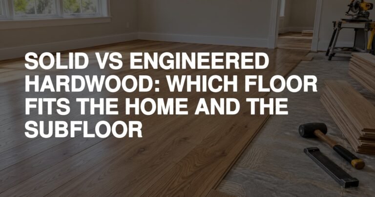 Solid Vs Engineered Hardwood: Which Floor Fits The Home And The Subfloor - Rapid Revival Hardwood